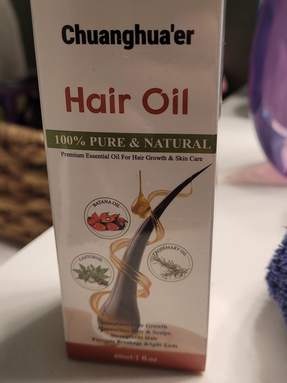 100% Pure & Natural Hair Oil - White